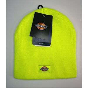 NWT Dickies Bright Neon Yellow Stretchy Warm Beanie Style Hat